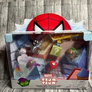 Marvel Tsum Tsum Spider-Man Action Set - Red, Blue, Black
